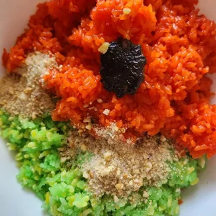 Happy Sunday &amp; Happy Holidays with these colorful sticky rice, topping sugar, sesame. Carbs are overloaded 12/24/23