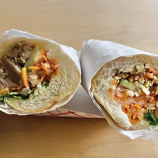 Grilled Chicken and Veggie Tofu Banh Mi