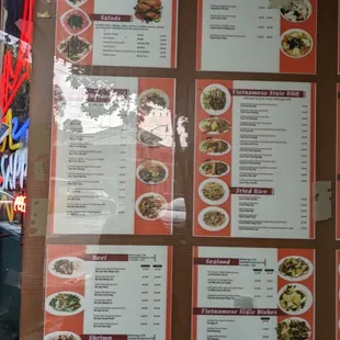 Huge menu