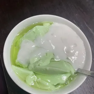 Pandan Coconut Tofu Dessert