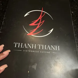Menu cover