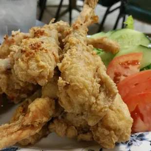 Fried frog legs! These were pretty huge, even bigger than the quail, and fried perfectly.