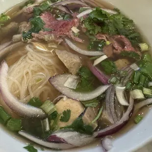 Meatball and brisket Pho