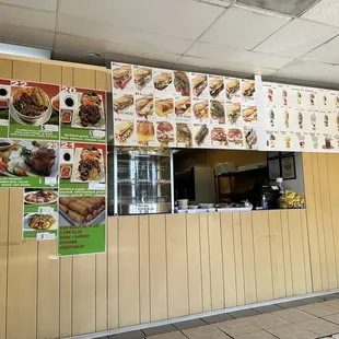 Counter and menu
