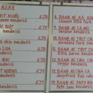 menu Dec. 2012