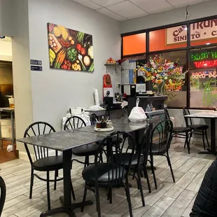 the interior of the restaurant