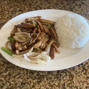 Chicken Teriyaki with out veggies and white rice