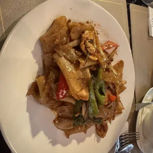 Drunken noodles