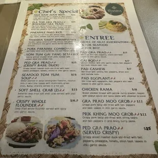 Menu back