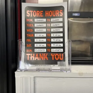 Oakland Location Hours