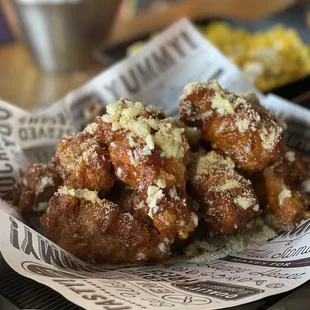 Fried chicken garlic butter sauce