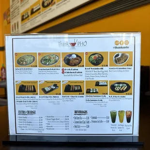 Updated Menu as of 3/3/24