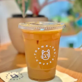 Cold brew w/agave &amp; some milk