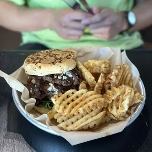 Red Onion Jam &amp; Feta Burger