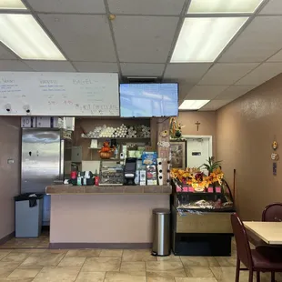 the inside of a restaurant