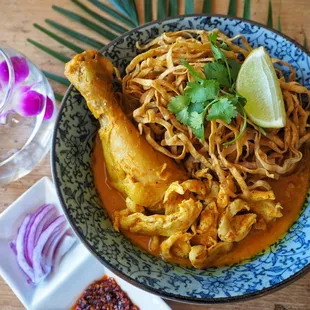 Khao Soy or Noodle in curry soup