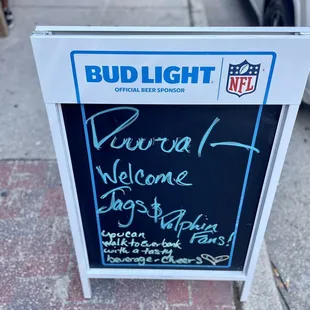 a sign for bud light