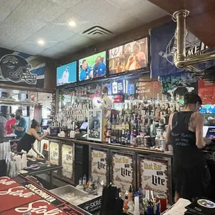 a bar with a lot of people