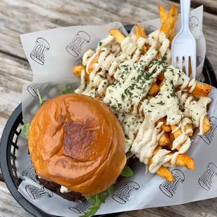 That French Burger &amp; truffle fries - you need these!