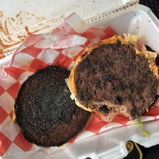 A Cajun (BURNT) Long Way style burger