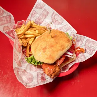 Buffalo Chicken Slider with Fries