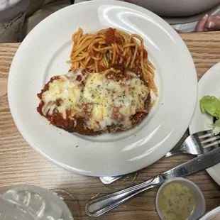 Parmesan and spaghetti