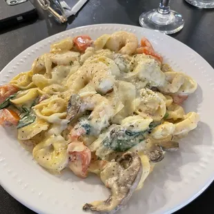 Shrimp Tortellini with Alfredo Sauce