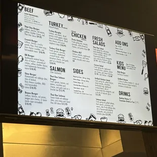 Updated menu
