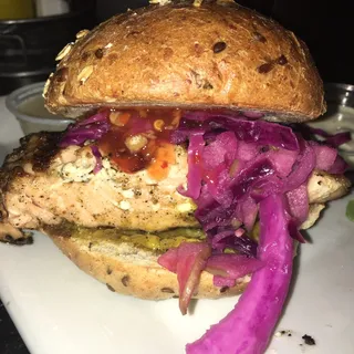 Thai Dye Salmon Burger
