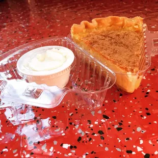 Southern Buttermilk Pie with a side of whipped topping!