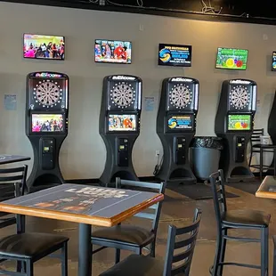 a row of arcade machines