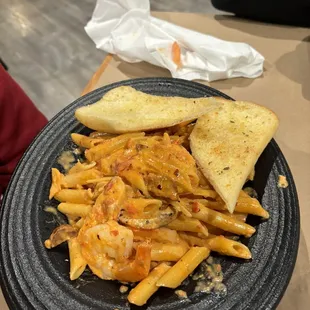 Shrimp Diavolo (my son took a bite before I took the picture,lol)