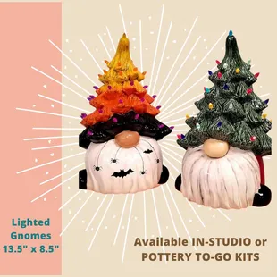 Giant Lighted Gnome and Tree