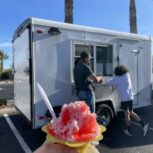 Shave ice with snowcap topping