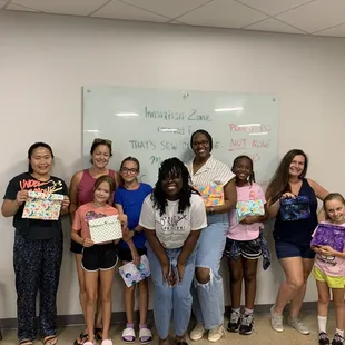 A Mommy and Me Extravaganza at Manske Library! Look what they all created!