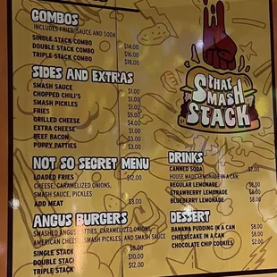 Full menu