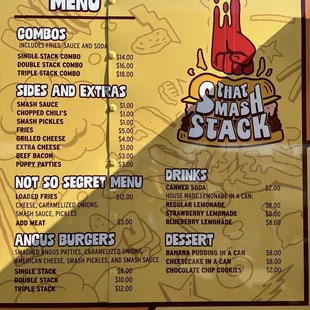 The menu