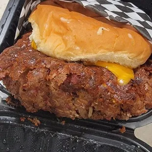 This is my  triple smashburger.