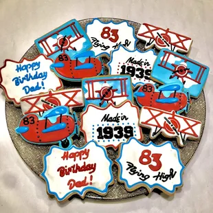 Custom birthday cookies