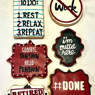 Retirement Cookies from That Sweet Man.