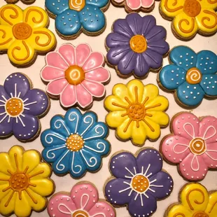 Spring flower cookies