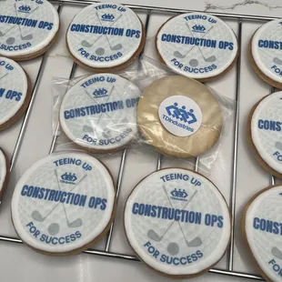 Custom printed corporate golf outing cookies