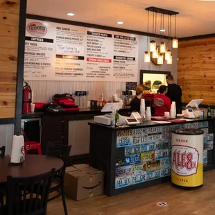 the interior of a restaurant