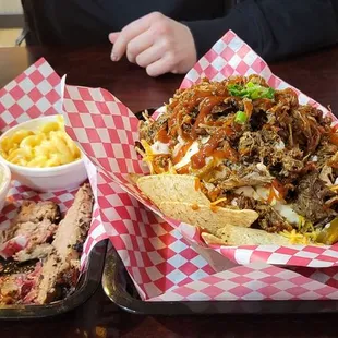 Nachos and 2 meat combo