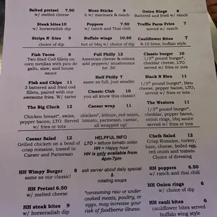 Menu 07/27/22