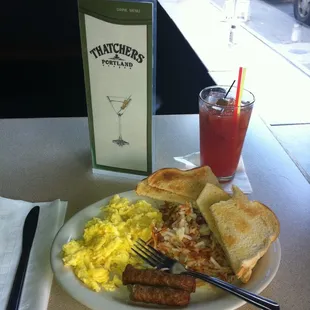 Basic Breakfast with all the Food Groups.