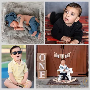 Parenthood Package: Their 1st year milestones bundled together to save: Newborn; Holding head up; Sitting up; 1 year/walking. Parents incld!