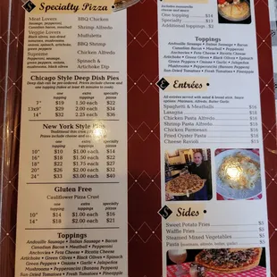 the menu