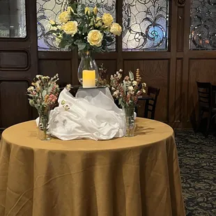 Roses inside near our table