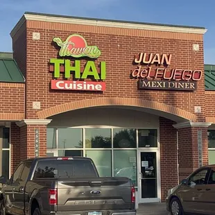 the front of the restaurant